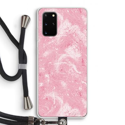 Abstract Painting Pink: Samsung Galaxy S20 Plus Transparant Hoesje met koord