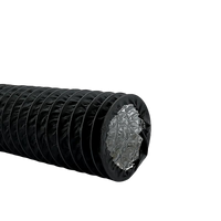 Ongeïsoleerde zwarte flexibele slang - Ø160mm - 1 meter