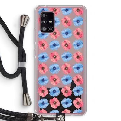 Klaproosjes: Samsung Galaxy A51 5G Transparant Hoesje met koord