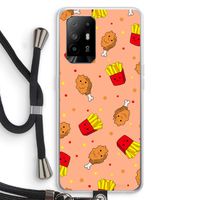 Chicken 'n Fries: Oppo A94 5G Transparant Hoesje met koord