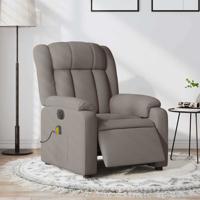 Massagestoel elektrisch verstelbaar stof taupe