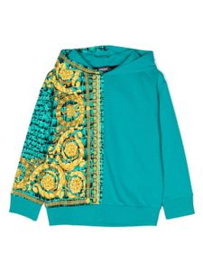 Versace Kids hoodie à imprimé baroque - Vert