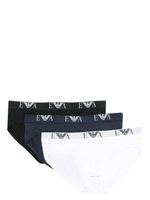 Emporio Armani lot de trois boxers à bande logo - Blanc