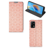 OPPO A74 4G Hoesje met Magneet Pattern Orange - thumbnail