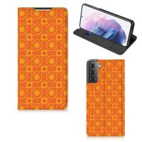 Samsung Galaxy S21 Plus | Hoesje met Magneet | Batik Oranje