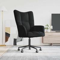 Relaxstoel fluweel zwart Relaxstoel fluweel zwart