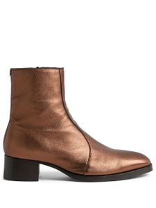 DSQUARED2 metallic-effect leather boots - Or