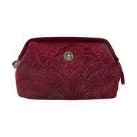Cosmetic Purse Small Velvet Quiltey Days Red - thumbnail