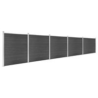 The Living Store Schuttingpanelen - 872 x 186 cm - zwart - HKC - aluminium - staal - thumbnail