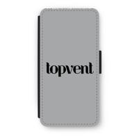 Topvent Grijs Zwart: iPhone 8 Flip Hoesje - thumbnail