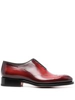 Santoni richelieus en cuir à lacets - Rouge