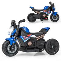 2 In 1 6V Elektrische Kindermotor met LED Koplamp Muziek Claxon Elektrische Auto met Trainingswielen Simulatieboard 74 x 38 x 48CM