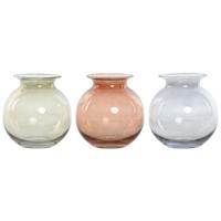 Vaas Home ESPRIT Blauw Groen Amber Kristal Modern 17,5 X 17,5 X 18,2 cm (3 Stuks)