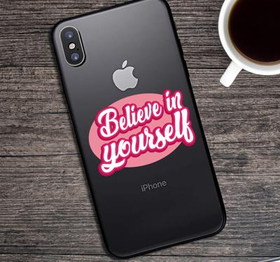 Motiverende tekst iPhone sticker