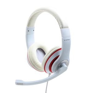 Gembird MHS-03-WTRD hoofdtelefoon/headset Hoofdband 3,5mm-connector Rood, Wit