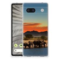Google Pixel 7A | TPU Hoesje | Olifanten