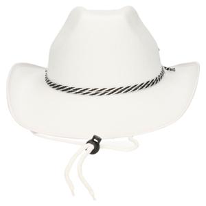 Guirca Carnaval verkleed Cowboy hoed Memphis - wit - volwassenen - Western thema   -