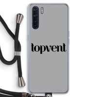 Topvent Grijs Zwart: Oppo A91 Transparant Hoesje met koord
