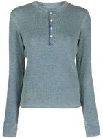 Ralph Lauren RRL t-shirt nervuré à manches longues - Bleu