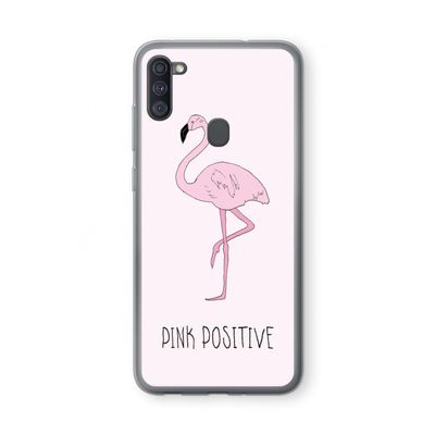 Pink positive: Samsung Galaxy A11 Transparant Hoesje