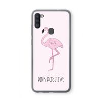 Pink positive: Samsung Galaxy A11 Transparant Hoesje