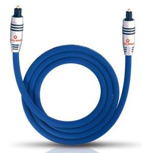 Toslink Digitale audio Aansluitkabel [1x Toslink-stekker (ODT) - 1x Toslink-stekker (ODT)] 0.50 m Blauw Oehlbach XXL® Series 80