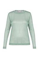 Roxy lurex plisse top - light sage green - 13558