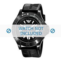 Armani horlogeband AR0629 Silicoon Zwart 23mm - thumbnail