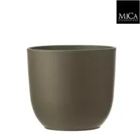 Mica Decorations tusca ronde pot groen maat in cm: 23 x 20 - thumbnail