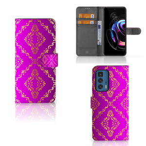 Wallet Case Motorola Edge 20 Pro Barok Roze