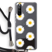 Margrietjes: Sony Sony Xperia 10 III Transparant Hoesje met koord