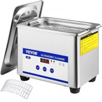 VEVOR Ultrasoon Reiniger 0.8L Ultrasonic Cleaner Digital Timer Jewelry 40KHz Tub Basket Factory Direct