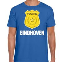 Politie embleem Eindhoven carnaval verkleed t-shirt blauw voor heren - thumbnail