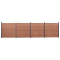 Schuttingpaneelset 699x186 cm HKC bruin