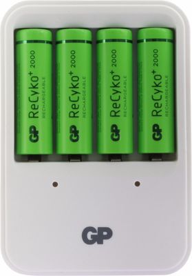 GP Batteries PowerBank 420 met ReCyko+ AA 2000 oplader + 4x AA batterijen GP Batteries PowerBank 420 met ReCyko+ AA 2000 oplader + 4x AA batterijen