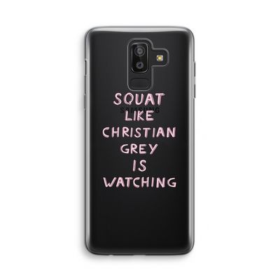 Christian Grey: Samsung Galaxy J8 (2018) Transparant Hoesje