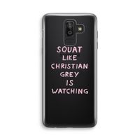 Christian Grey: Samsung Galaxy J8 (2018) Transparant Hoesje