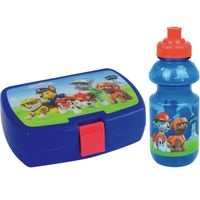 Paw Patrol lunchbox set voor kinderen - 2-delig - blauw - kunststof - Lunchboxen