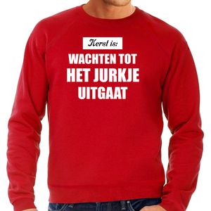 Grote maten Kerst is: wachten tot het jurkje uitgaat Kerst sweater / Kerst outfit rood voor heren