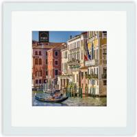 Haes Deco Houten Fotolijst met Passe-partout Venezia wit voor 1 foto formaat 20x20 of 30x30 -SP13031