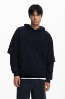 Dubbelmouwige sweatshirt - BLACK - S - thumbnail