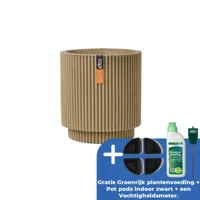 Vaas cilinder groove nl d44h46 beige