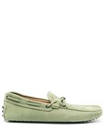 Tod's mocassins Laccetto Gommino en daim - Vert - thumbnail