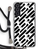 Zwarte vegen: Samsung Galaxy S21 FE Transparant Hoesje met koord