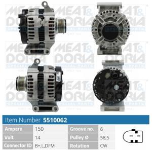 Meat Doria Alternator/Dynamo 5510062