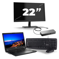 Fujitsu LifeBook E549 - Intel Core i5-8e Generatie - 14 inch - 16GB RAM - 256GB SSD - Windows 11 + 1x 22 inch Monitor