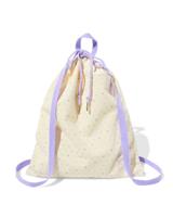 HEMA Gymtas 42x36cm Canvas Trekkoord Hartjes
