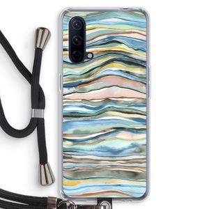 Watercolor Agate: OnePlus Nord CE 5G Transparant Hoesje met koord