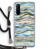 Watercolor Agate: OnePlus Nord CE 5G Transparant Hoesje met koord
