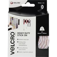 VELCRO® VEL-EC60242 Klittenband Om vast te plakken Haak- en lusdeel, Extra sterk (l x b) 1000 mm x 50 mm Wit 1 m - thumbnail